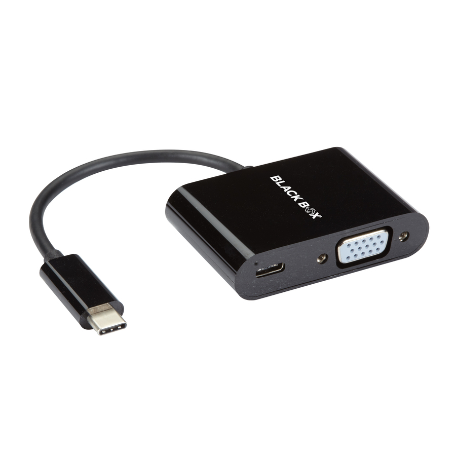 Black Box USB-C to VGA Adapter with 60W Power Delivery, 4K60, HDR