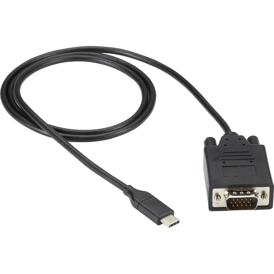 Black Box USB-C to VGA Adapter Cable, 1080p HD, 3ft