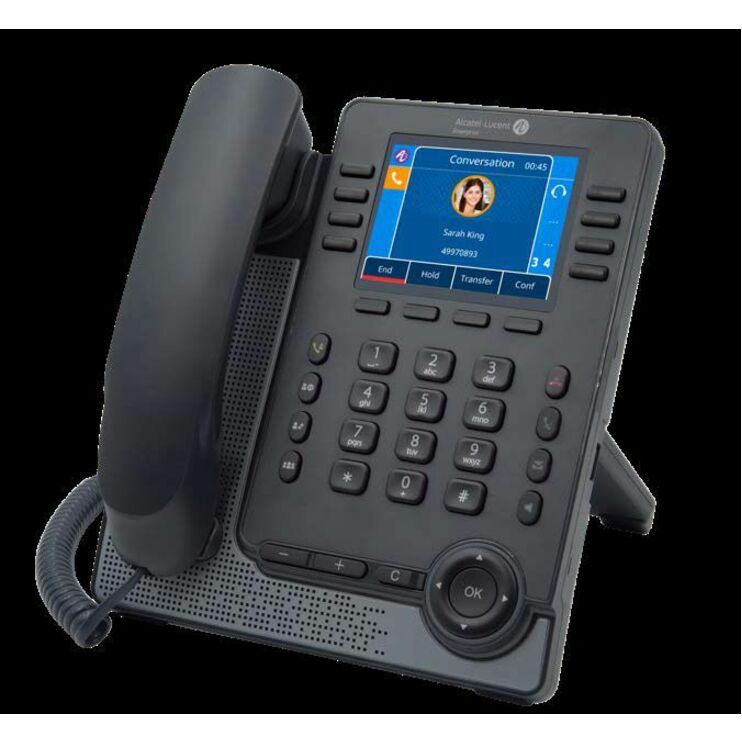 Alcatel-Lucent M7 IP Phone - Corded - Corded/Cordless - Bluetooth - Wall Mountable, Desktop - Gray