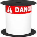 Brother 3in x 5in Red Danger 0.75in Header Die-Cut ANSI / OSHA Label