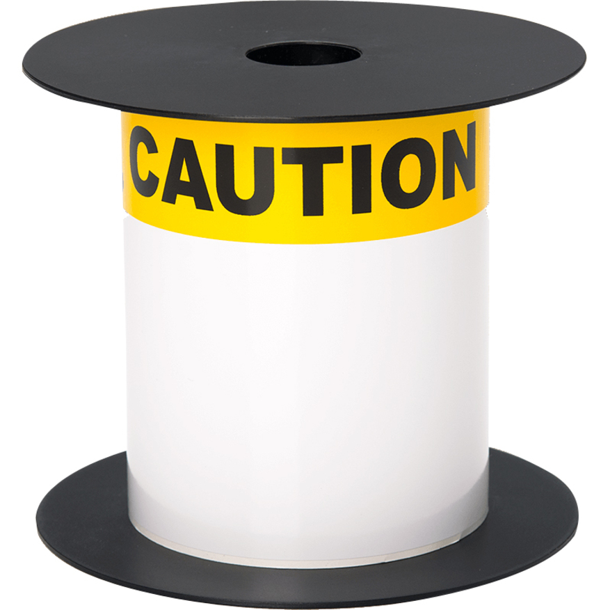 Brother 4in x 6in Yellow Caution 1.125in Header Die-Cut ANSI / OSHA Label