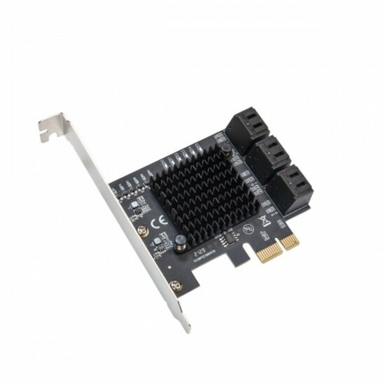 SYBA Multimedia 6 Port SATA III to PCIe 3.0 x1 Non-RAID Expansion Card SY-PEX40166
