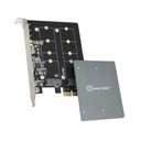 IO Crest Dual M.2 B-Key PCI-e 3.0 x1 Adapter with Heatsink