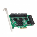 SYBA Multimedia 16 Port SATA III PCIe x4 (x2 Bandwidth) Non-RAID Expansion Card SD-PEX40164