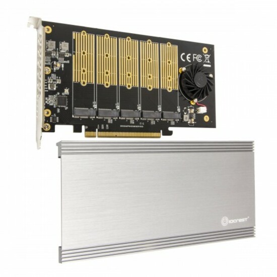 IO Crest 5 Slot M.2 B-key PCIe Controller
