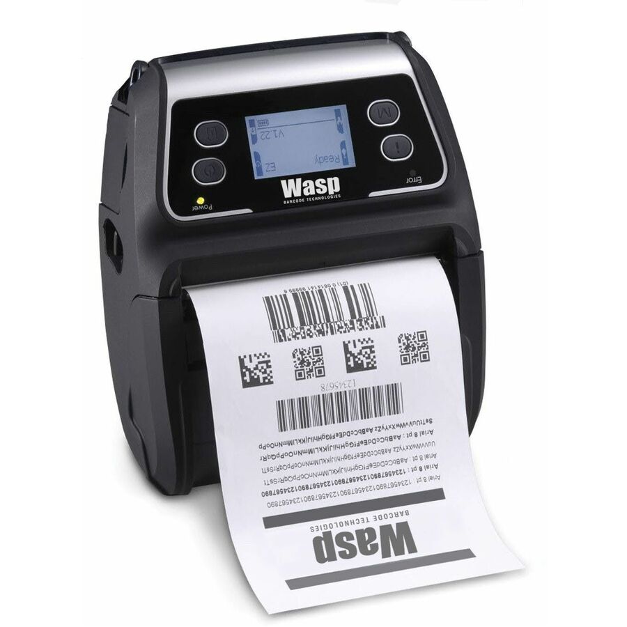 Wasp WPL4M Warehouse, Retail, Mobile, POS System, Distribution Center, Packaging Label Direct Thermal Printer - Portable - Label Print - USB - USB Host - Serial - Bluetooth - IEEE 802.11a/b/g/n Wireless LAN