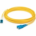 AddOn 5m SC to LC Yellow OM4 Duplex OFNR (Riser-Rated) Fiber Patch Cable