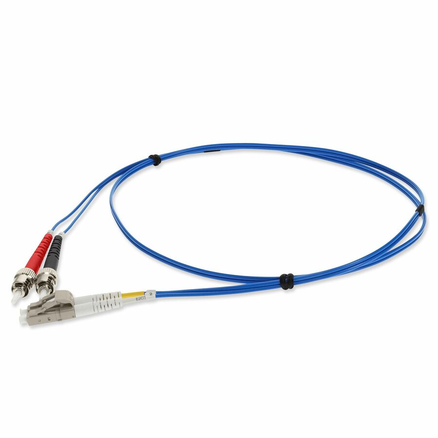 AddOn 3m ST to LC Blue OM1 Duplex OFNR (Riser-Rated) MMF Fiber Patch Cable
