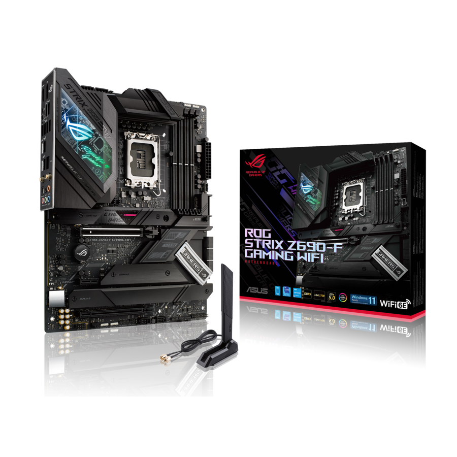 Asus ROG Strix Z690-F GAMING WIFI Desktop Motherboard - Intel Z690 Chipset - Socket LGA-1700 - Intel Optane Memory Ready - ATX