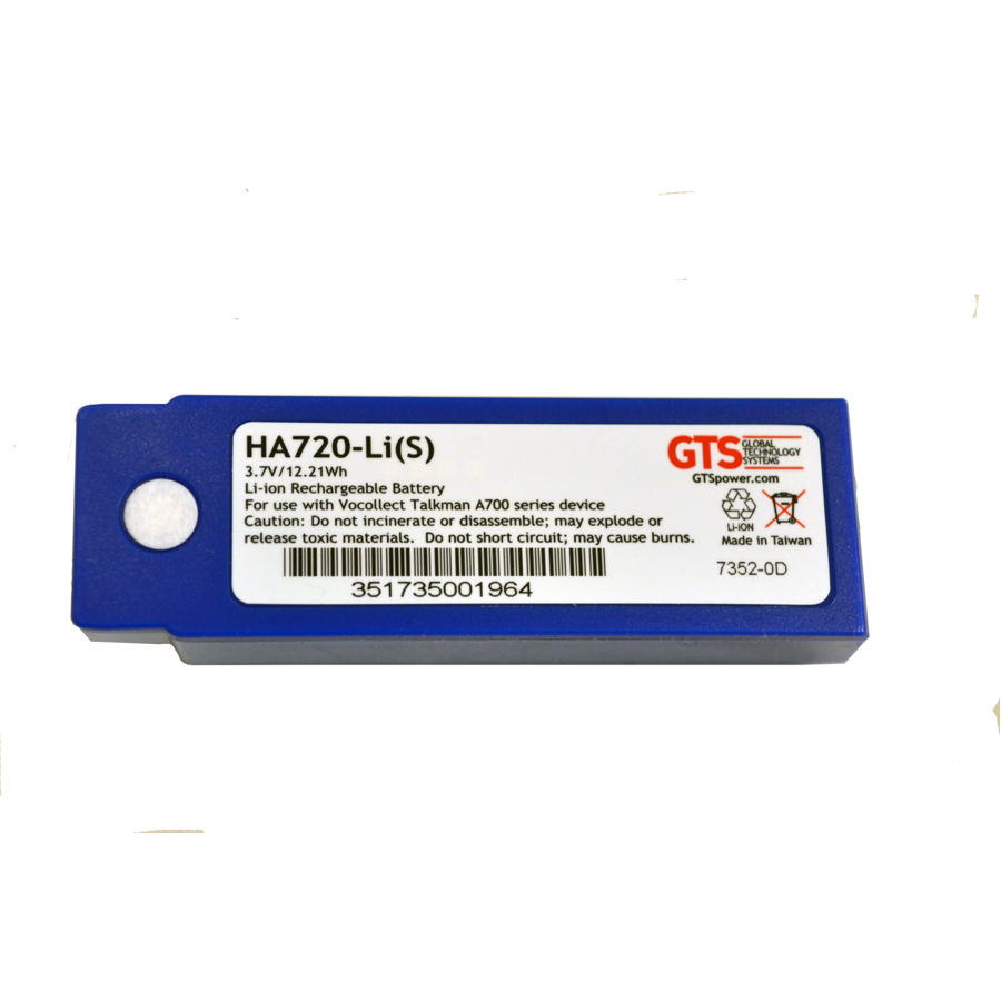 GTS Battery for Vocollect A710 and A720 Barcode Scanners