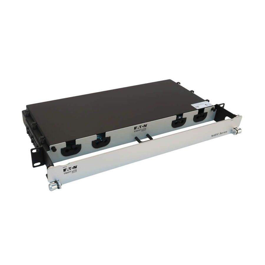 Eaton Tripp Lite Series Preloaded Fiber Panel, 1U - 2x (3x8F MTP/MPO-PC F/F) 24F Trunk Cables, OM4 Multimode, 20 m (65.6 ft.)