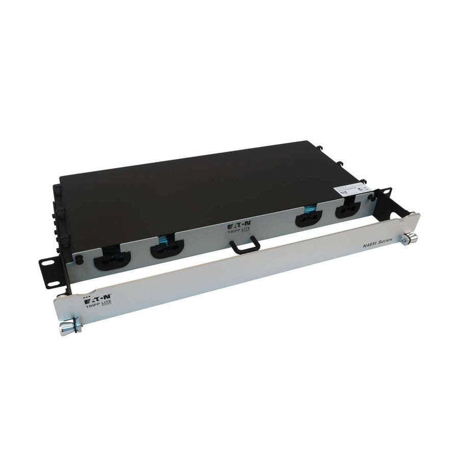 Eaton Tripp Lite Series Preloaded Fiber Panel, 1U - 2x (12x LC/LC Duplex M/M) 24F Trunk Cables, OM4 Multimode, 20 m (65.6 ft.)