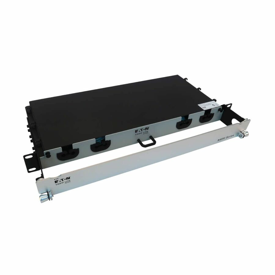 Eaton Tripp Lite Series Preloaded Fiber Panel, 1U - 2x (12x LC/LC Duplex M/M) 24F Trunk Cables, OM4 Multimode, 10 m (32.8 ft.)