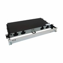 Eaton Tripp Lite Series Preloaded Fiber Panel, 1U - 2x (24F MTP/MPO-PC to 12x LC Duplex F/M) 24F Trunk Cables, OM4 Multimode, 10 m (32.8 ft.)