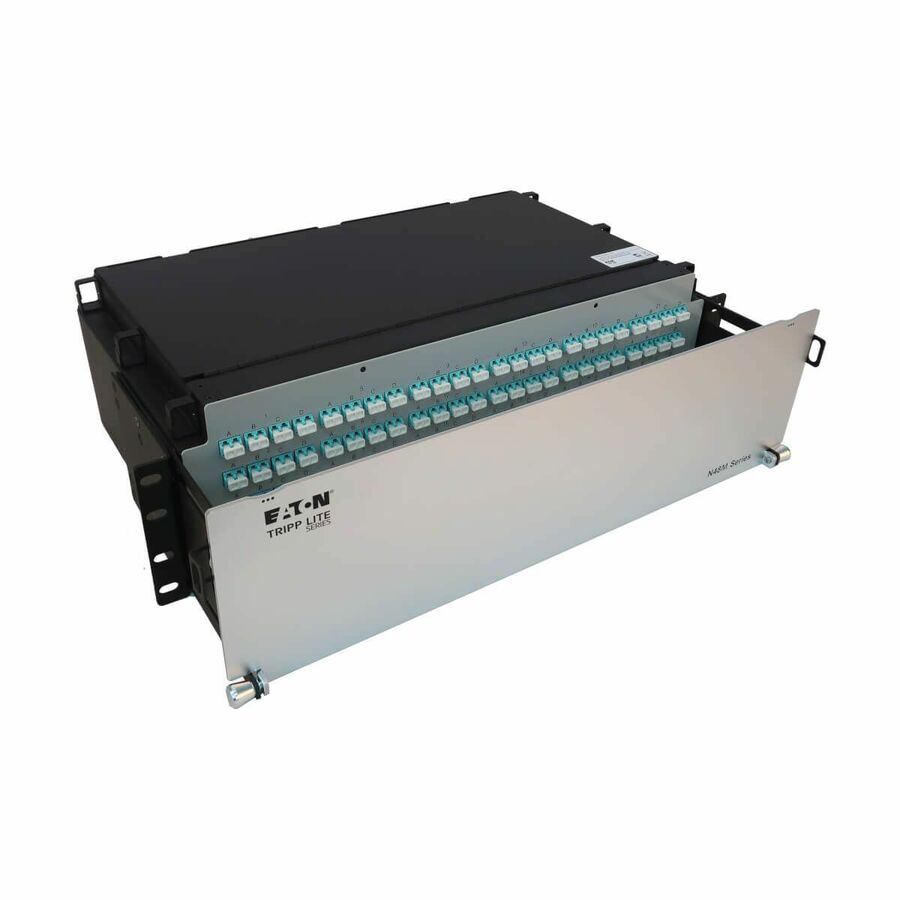 Eaton Tripp Lite Series Preloaded Fiber Patch Panel, 3U - 24x (12F MTP/MPO-PC to 4x LC Duplex F/F) 8F Trunk Cables, OM4 Multimode, 10 m (32.8 ft.)