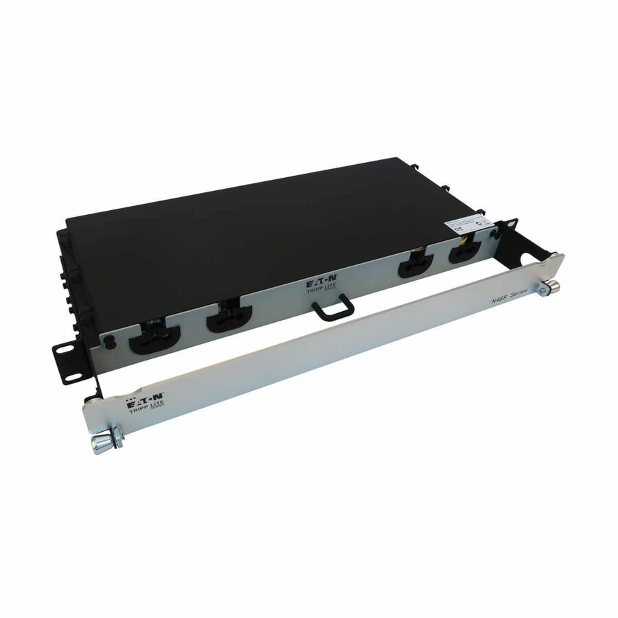 Eaton Tripp Lite Series Preloaded Fiber Panel, 1U - 4x (8x LC/LC Duplex M/M) 16F Trunk Cables, OS2 Singlemode, 10 m (32.8 ft.)