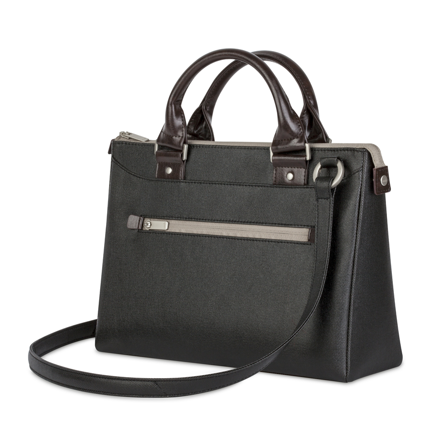 Moshi Moshi Urbana Mini Lightweight Bag - Metro Black, Padded Phone/tablet Compartments, Detachable Shoulder Strap