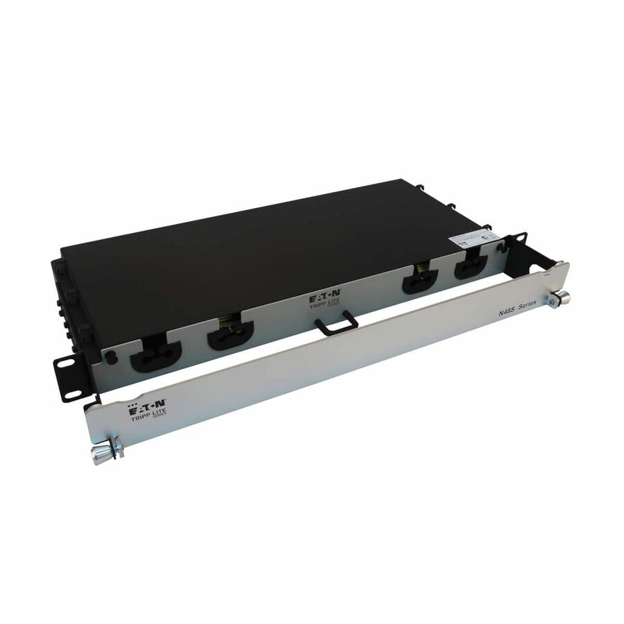 Eaton Tripp Lite Series Preloaded Fiber Panel, 1U - 2x (12F MTP/MPO-APC to 4x LC Duplex F/M) 8F Trunk Cables, OS2 Singlemode, 20 m (65.6 ft.)
