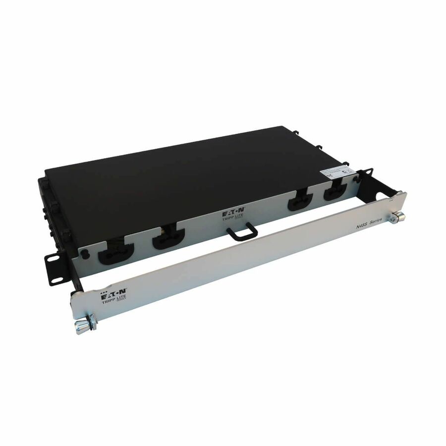 Eaton Tripp Lite Series Preloaded Fiber Panel, 1U - 2x (12x LC/LC Duplex M/M) 24F Trunk Cables, OS2 Singlemode, 10 m (32.8 ft.)