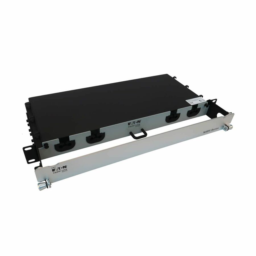 Eaton Tripp Lite Series Preloaded Fiber Panel, 1U - 4x (12F MTP/MPO-PC to 4x LC Duplex F/M) 8F Trunk Cables, OM4 Multimode, 10 m (32.8 ft.)