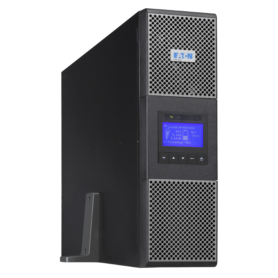 Eaton 9PX UPS Netpack, 6000 VA, 5400 W, Input: Hardwired, Outputs: (8) C13, (2) C19, Hardwired, Rack/tower, 3U, Network card included
