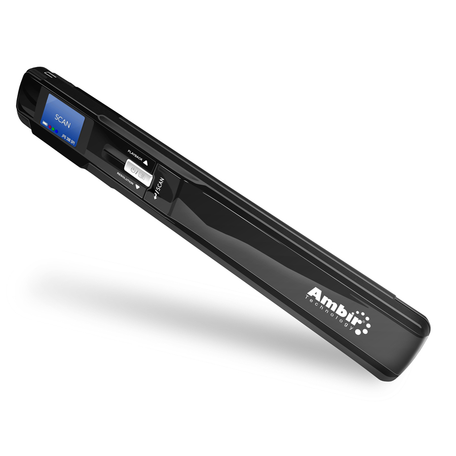 AMBIR TravelScan Pro Cordless Handheld Scanner - 900 dpi Optical