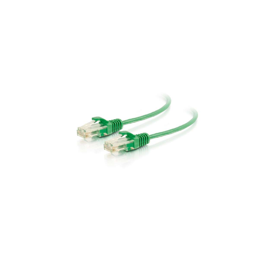 Legrand 2ft Q-Series Slim Snagless Cat 6 Unshielded (UTP) Ethernet Network Cable - Green