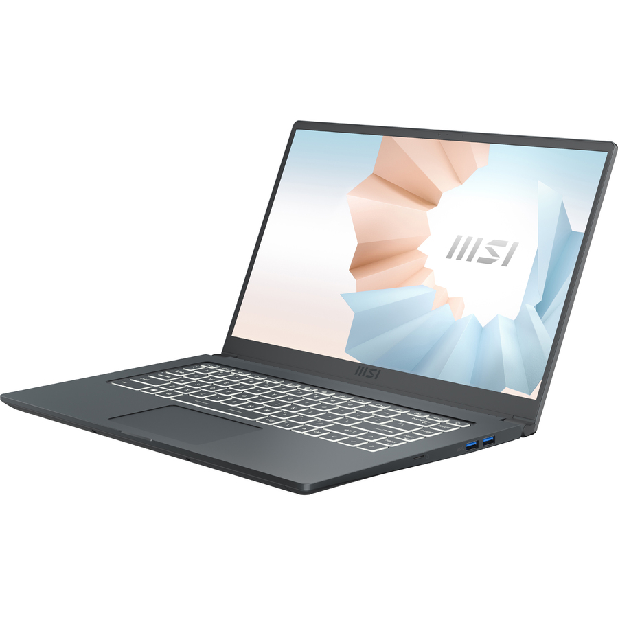 MSI Modern 15 Modern 15 A11MU-652 15.6" Rugged Ultrabook - Full HD - Intel Core i7 11th Gen i7-1195G7 - 8 GB - 1 TB SSD - Carbon Gray