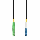 AddOn 15m ALC to LC Black OS2 Simplex OFNR (Riser-Rated) SMF Fiber Outdoor Patch Cable