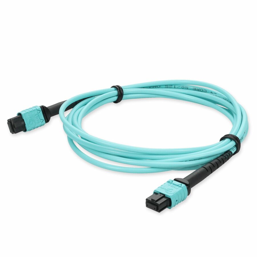 AddOn 3m MPO/UPC to MPO/UPC Aqua OM4 OFNR (Riser-Rated) 24-Strand Fiber Patch Cable