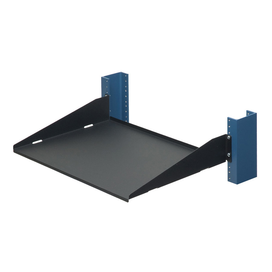 Rack Solutions 2U 2Post Cantilever Shelf 13in Depth (Flanged Down, Solid)