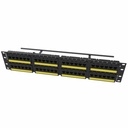 Ortronics Category 6A TechChoice Flat Patch Panel 48 Port 2RU Black