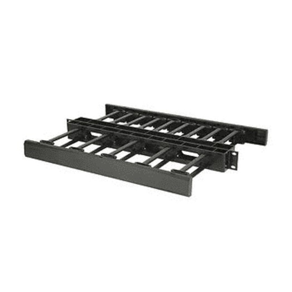Ortronics Horizontal Cable Manager - Double Sided - 19 in mounting x 1 rack unit - Black