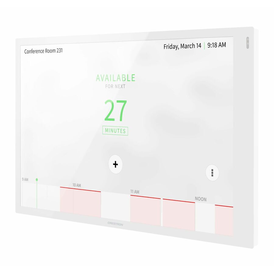Crestron 10.1 in. Room Scheduling Touch Screen, White Smooth