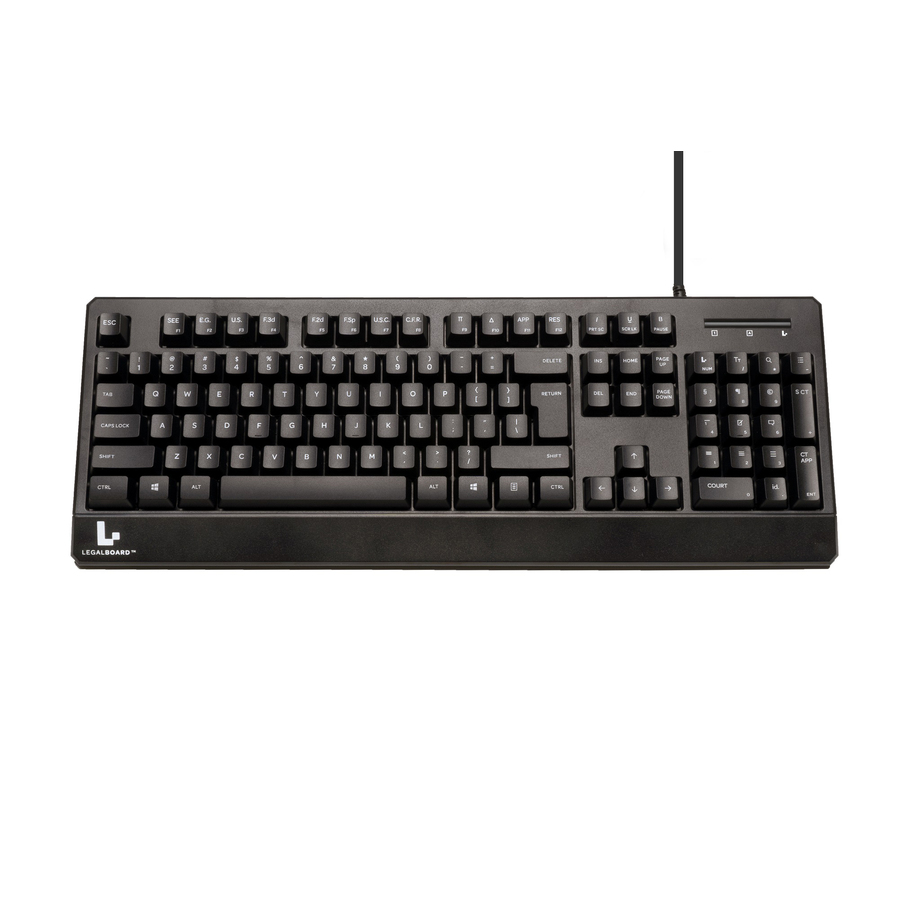 Legal Keyboard, for Lawyers Wired, Black