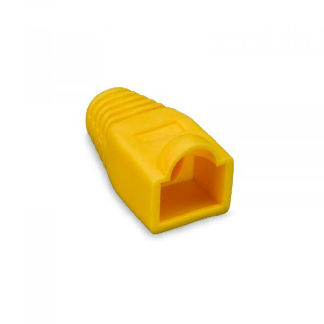 ENET Cat 6 RJ45 Strain Relief Boot Yellow, 50 pieces per Bag