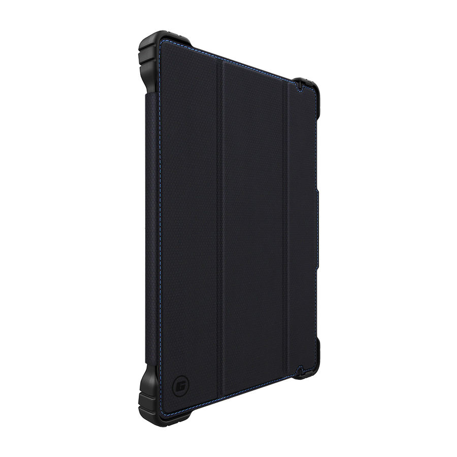 Gumdrop Hideaway Folio Rugged Carrying Case (Folio) for 10.2" iPad (8th Generation), iPad (7th Generation) Tablet - Black