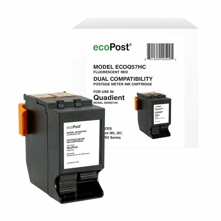 ecoPost Remanufactured Postage Meter Red Ink Cartridge for Quadient (NeoPost) IXINK57HC