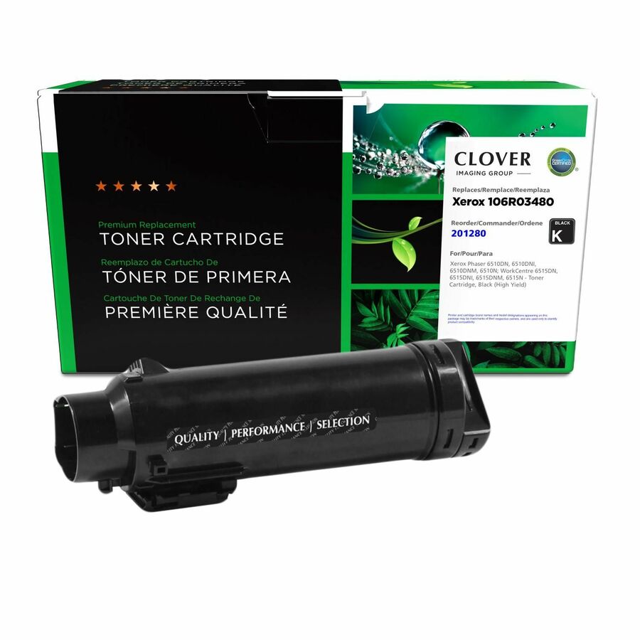 Clover Imaging Remanufactured High Yield Black Toner Cartridge for Xerox 106R03480
