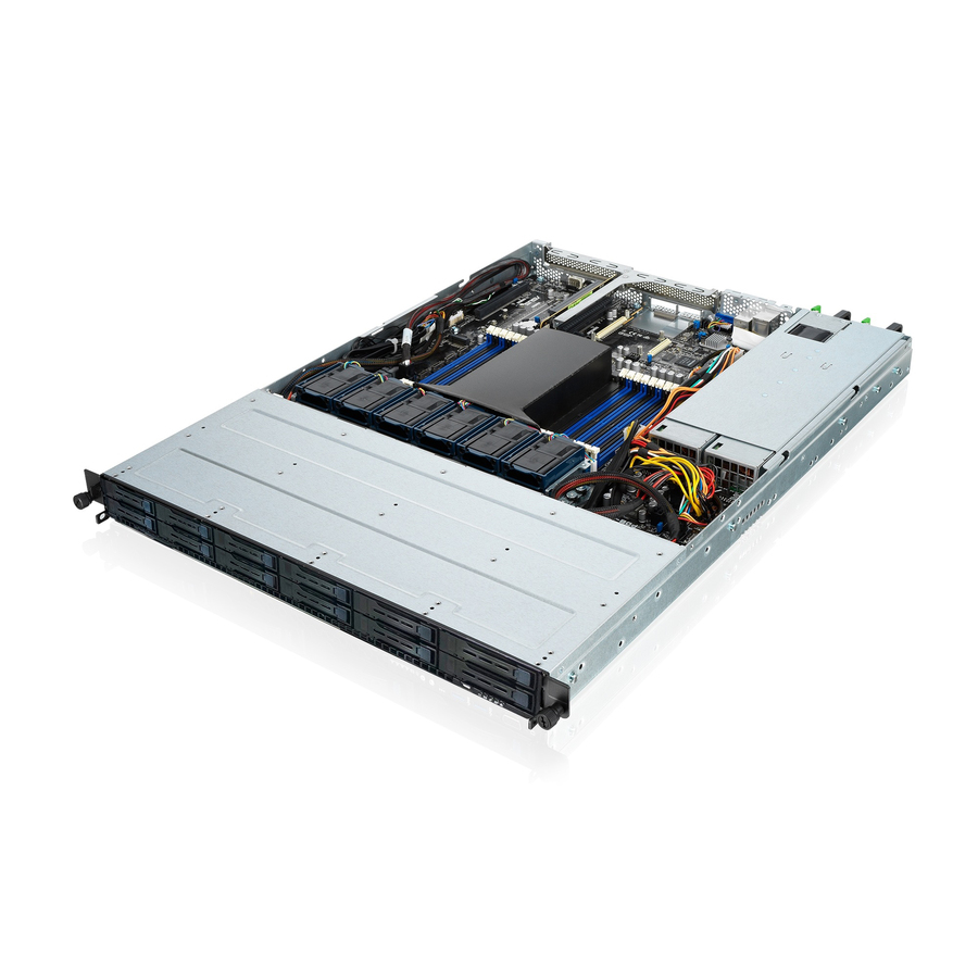 Asus RS500A-E10-RS12U Barebone System - 1U Rack-mountable - Socket SP3 - 1 x Processor Support