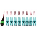 Tripp Lite by Eaton 400G Multimode 50/125 OM4 Plenum Fiber Optic Breakout Cable 16F MTP/MPO-APC to (x4) LC Duplex (F/M) Magenta 5 m