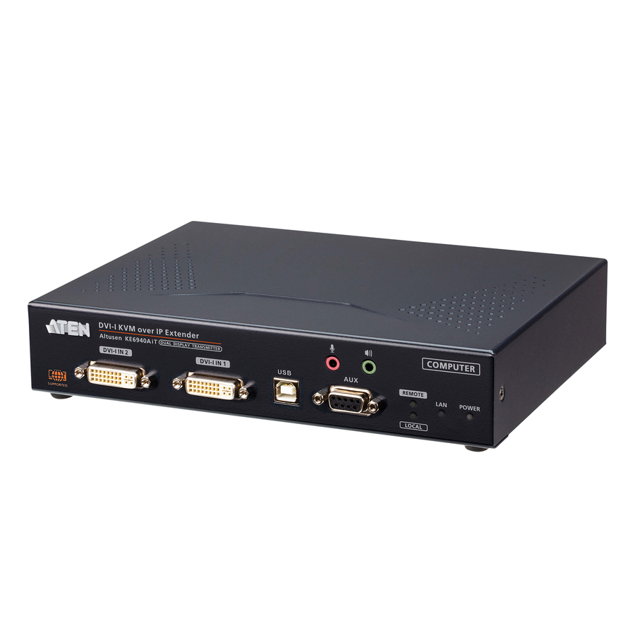 ATEN KE6940AIT DVI-I Dual Display KVM over IP Transmitter with Internet Access
