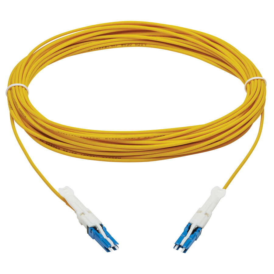 Eaton Tripp Lite Series 400G Duplex Singlemode 9/125 OS2 Fiber Optic Cable (CS-UPC/CS-UPC), Round LSZH Jacket, Yellow, 10 m