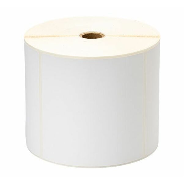 Brother 4in x 4in White Polypropylene Direct Thermal Label, Die Cut Roll