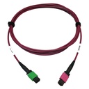 Eaton Tripp Lite Series 400G Multimode 50/125 OM4 Plenum Fiber Optic Cable, 16F MTP/MPO-APC to MTP/MPO-UPC (F/F), Magenta, 3 m
