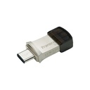 Transcend 128GB JetFlash 890 USB 3.1 (Gen 1) Type A USB Type C On-The-Go Flash Drive