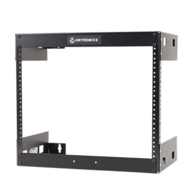 Ortronics Wall Mount Rack, Fixed, 8RU, 17.75"H X 19.78"W X 18"D, Black
