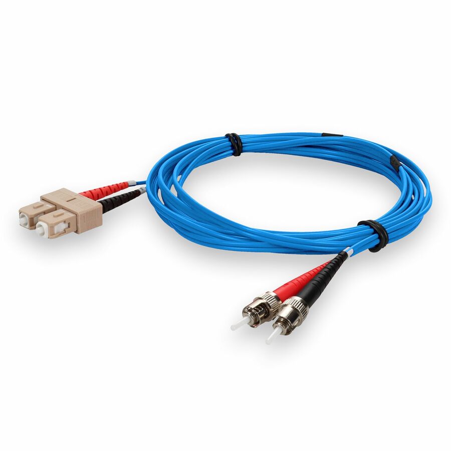 AddOn 3m ST to SC Blue OM1 Duplex OFNR (Riser-Rated) MMF Fiber Patch Cable
