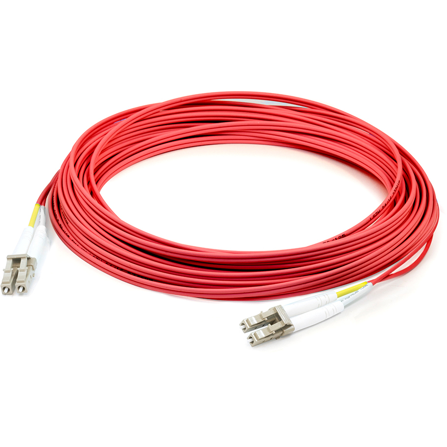 AddOn 5m LC to LC Red OM2 Duplex OFNP (Plenum-Rated) Fiber Patch Cable