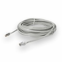 AddOn 50ft White CAT 6A Shielded PVC Ethernet Cable Snagless Easy Clear Boot RJ-45 M/M